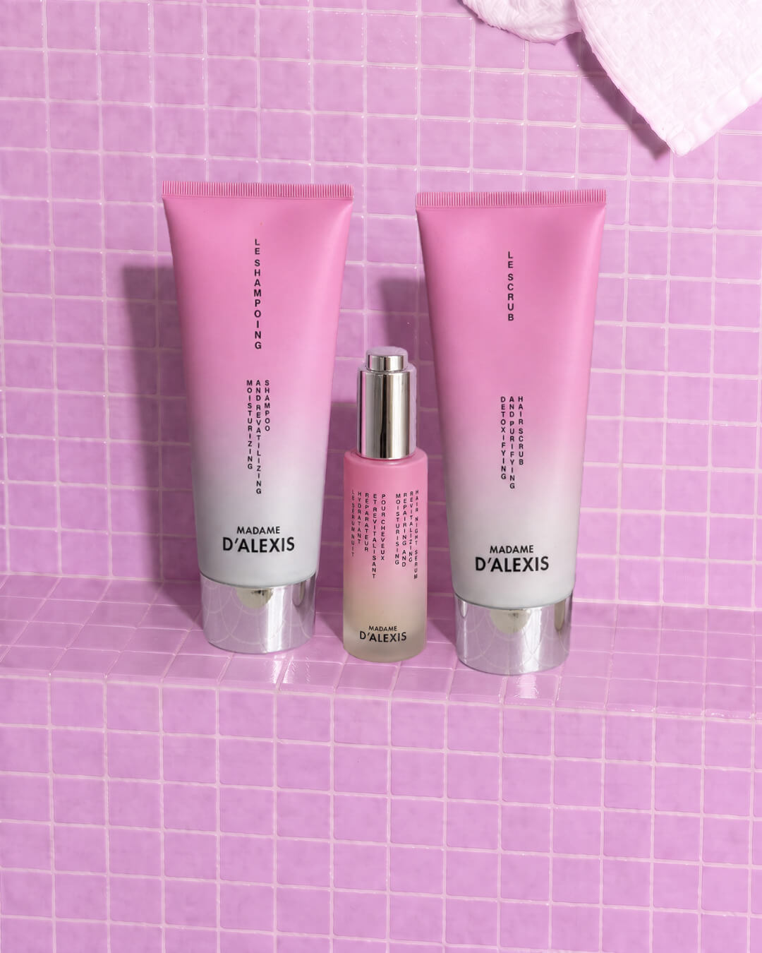 Routine cheveux gras Madame d'Alexis aux hydrolats bio : Scrub, Shampoing et Sérum Nuit
