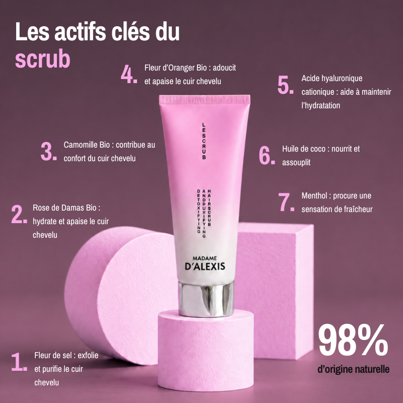 Le Scrub - Gommage cuir chevelu aux hydrolats bio Madame d'Alexis