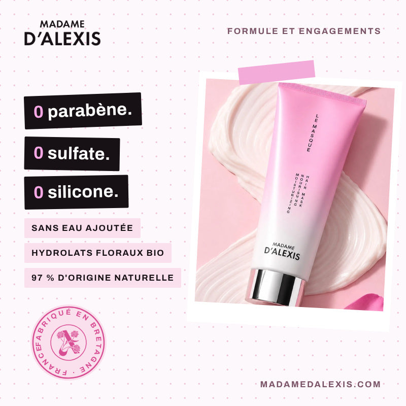 Le Masque - Masque hydratant cheveux aux hydrolats bio Madame d'Alexis