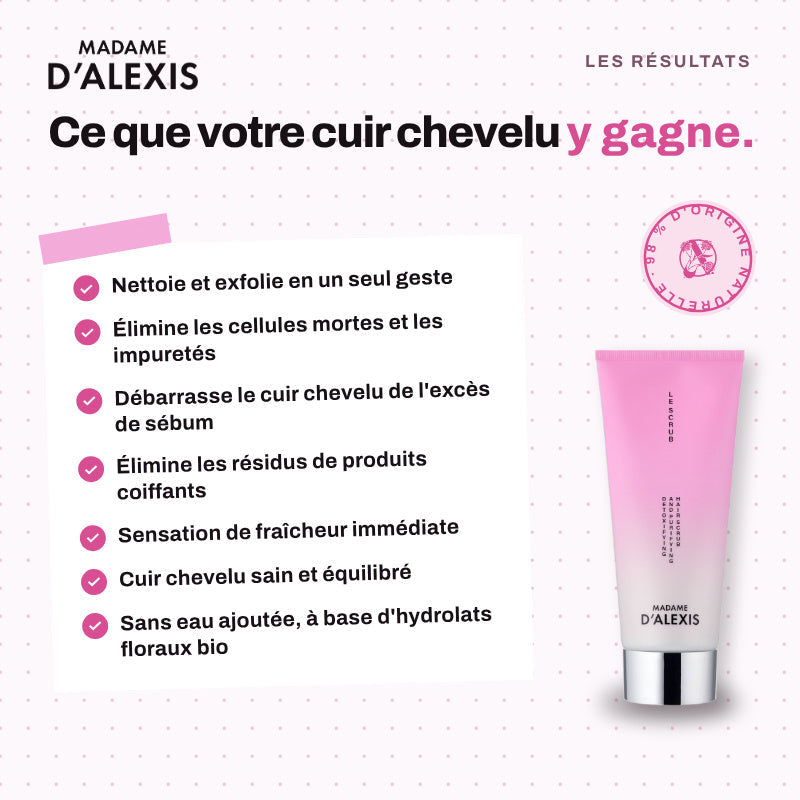 Le Scrub - Gommage cuir chevelu aux hydrolats bio Madame d'Alexis