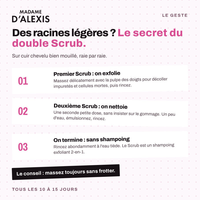 Le Scrub - Gommage cuir chevelu aux hydrolats bio Madame d'Alexis