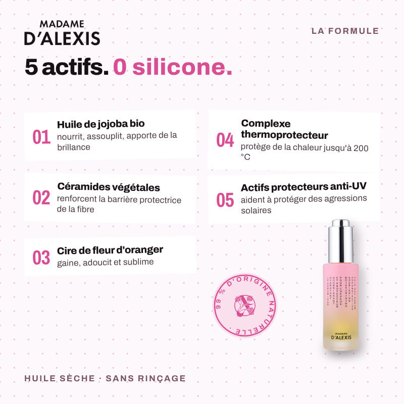 Day Serum - Madame d'Alexis Organic Ceramide Dry Hair Oil
