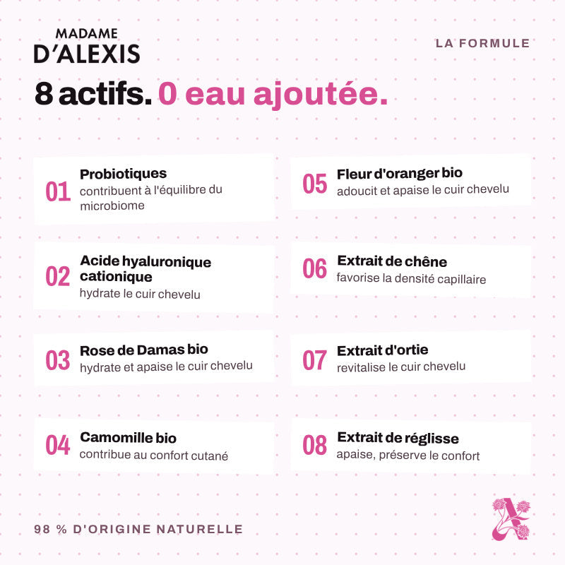 Le Sérum Nuit - Sérum pousse cheveux aux probiotiques bio Madame d'Alexis