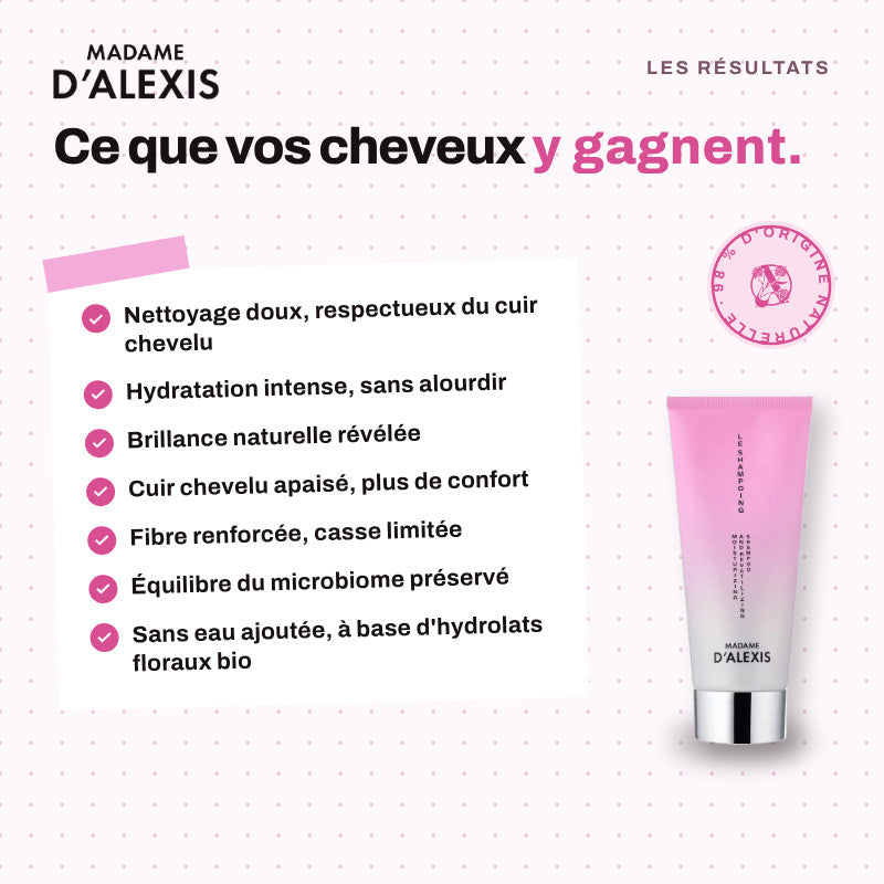 Le Shampoing - Hydrolats bio et acide hyaluronique Madame d'Alexis