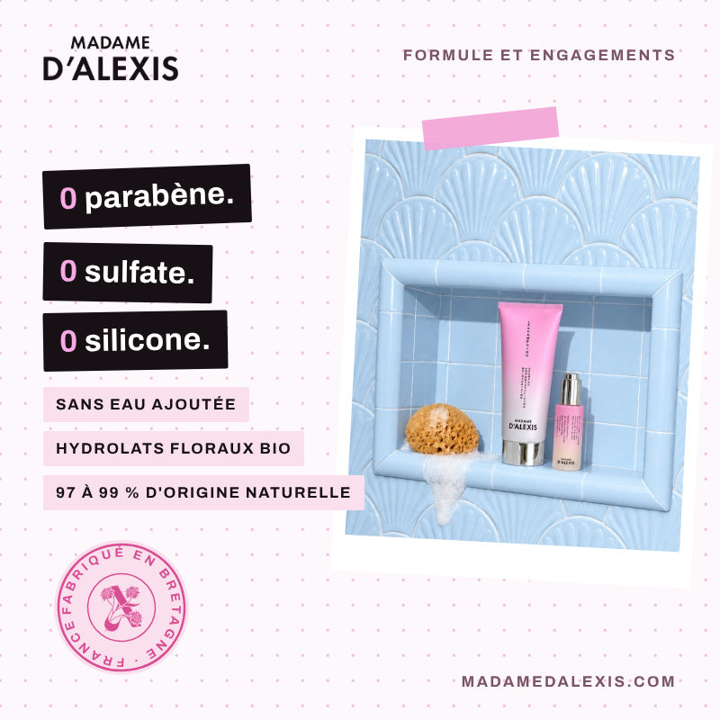 Le Pack Cuir Chevelu Sensible - Shampoing et Sérum Nuit aux hydrolats bio Madame d'Alexis
