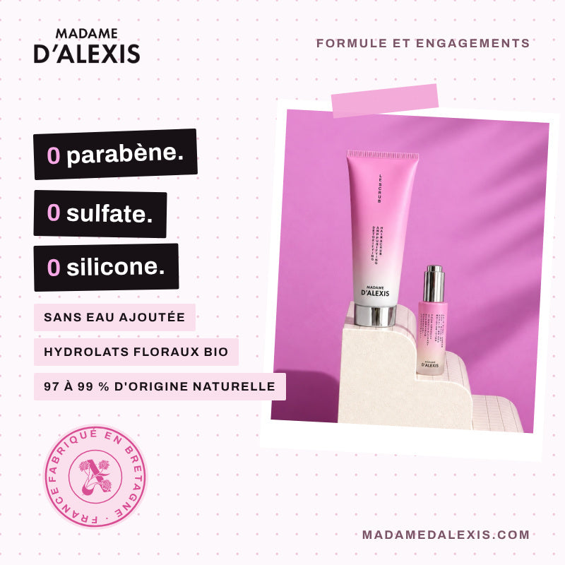Le Rituel Croissance & Densité - Scrub et Sérum Nuit aux hydrolats bio Madame d'Alexis