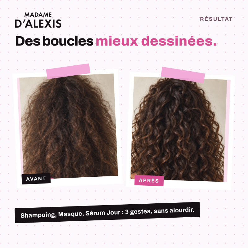 Routine Cheveux Bouclés : Shampoing, Masque & Sérum aux Hydrolats Madame d'Alexis