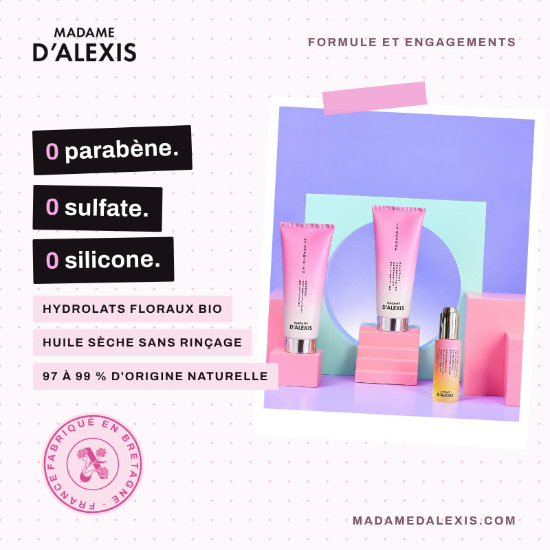 Routine Cheveux Bouclés : Shampoing, Masque & Sérum aux Hydrolats Madame d'Alexis