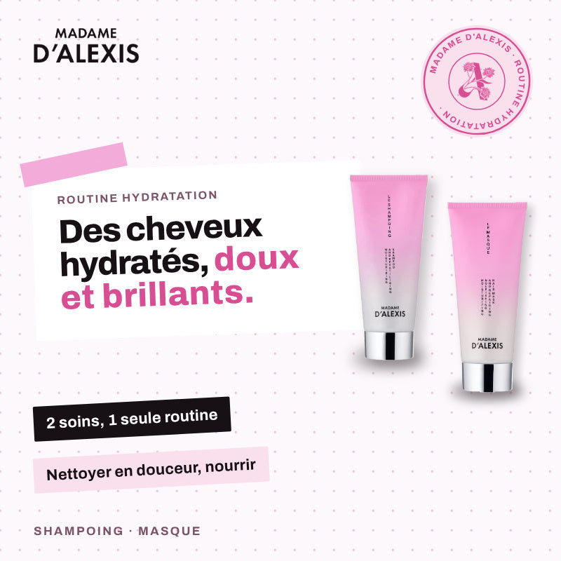 Routine Hydratation Cheveux : Shampoing & Masque aux Hydrolats Madame d'Alexis