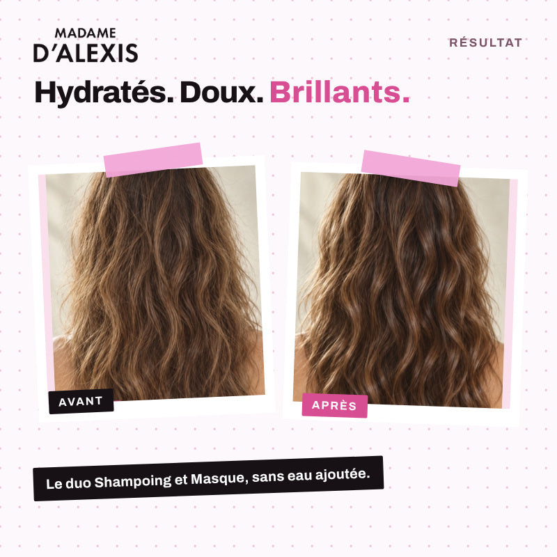Routine Hydratation Cheveux : Shampoing & Masque aux Hydrolats Madame d'Alexis