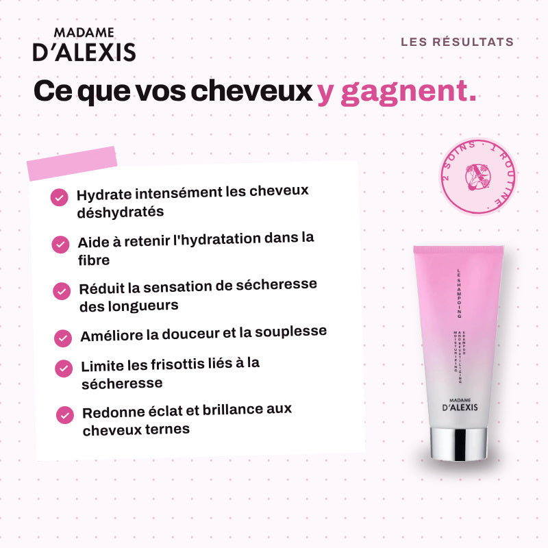 Routine Hydratation Cheveux : Shampoing & Masque aux Hydrolats Madame d'Alexis
